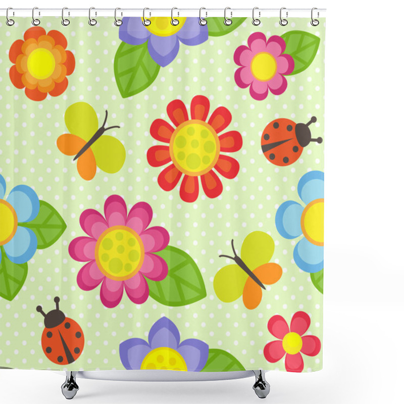 Personality  Flower Pattern Shower Curtains