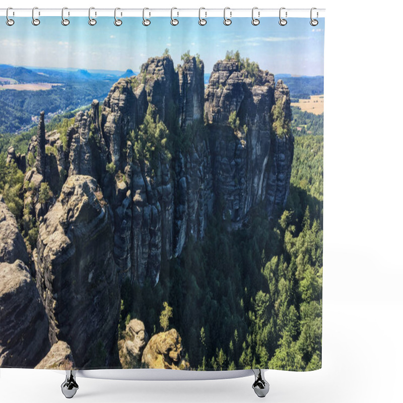 Personality  Hiking, Walking, Climbing In Beautiful Landscapes Of The Elbsandsteingebirge Shower Curtains