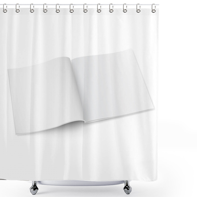 Personality  Blank Square Magazine Template With Soft Shadows. Shower Curtains