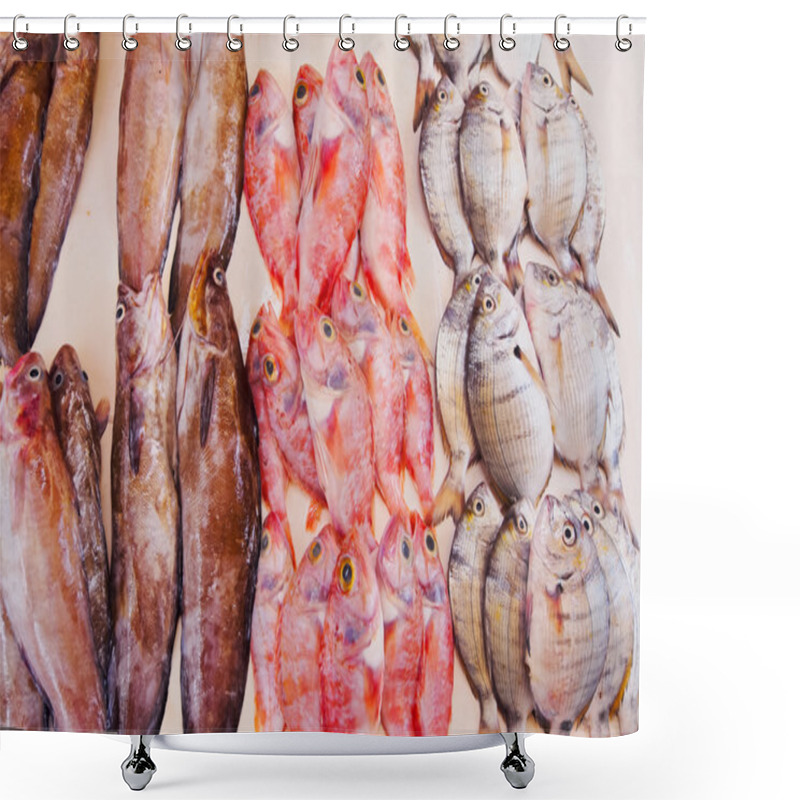 Personality  Fresh Fishes On The Market In Essaouira, Morocco Shower Curtains