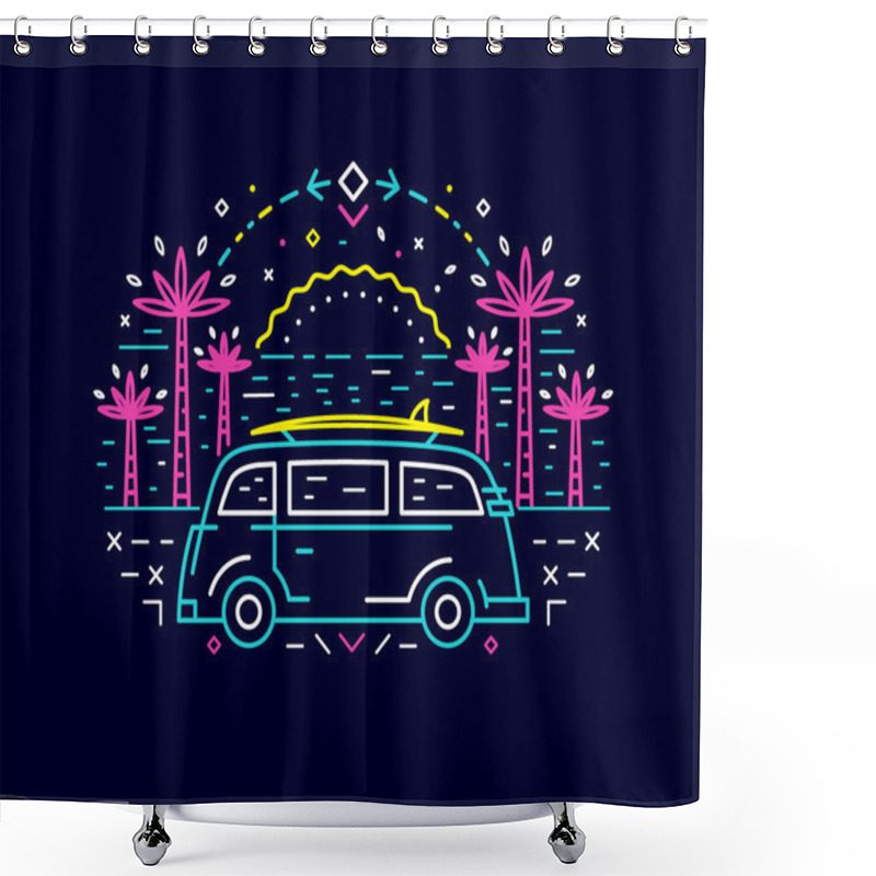 Personality  Van Life Icon  Shower Curtains