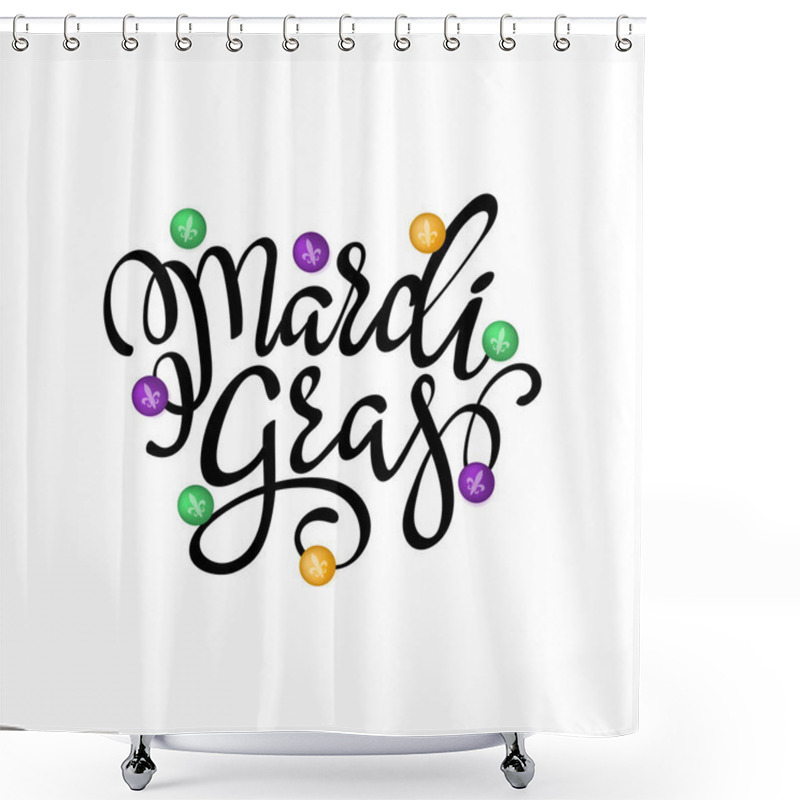 Personality  Happy Mardi Gras Greeting Card Shower Curtains