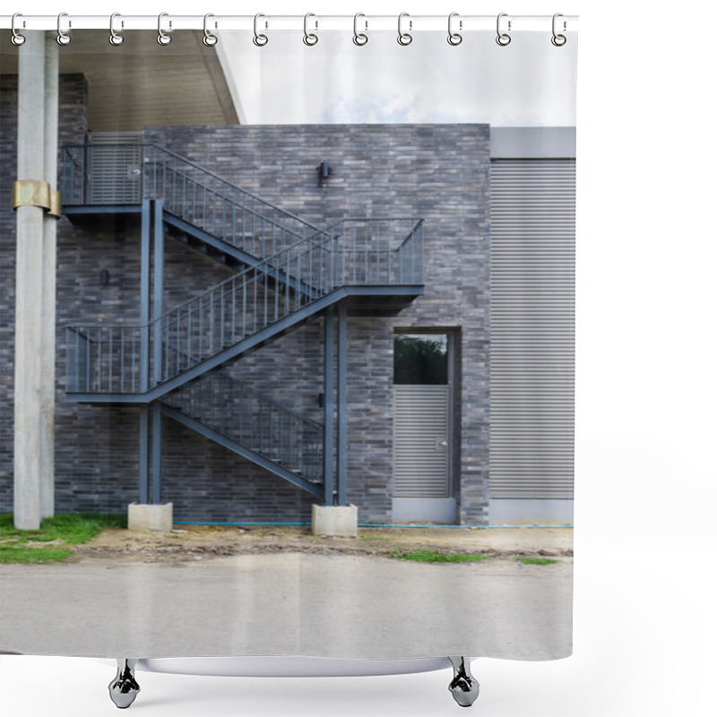 Personality  Fire Escape Staircase On The Brick Wall  Shower Curtains