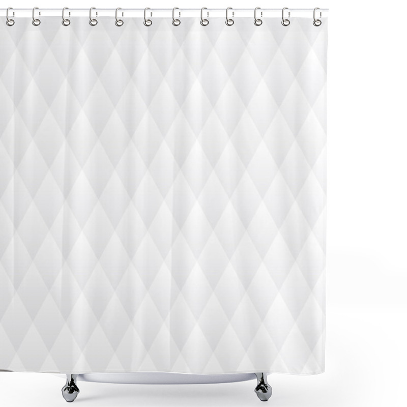 Personality  Vector Background, White Geometric Texture. Shower Curtains