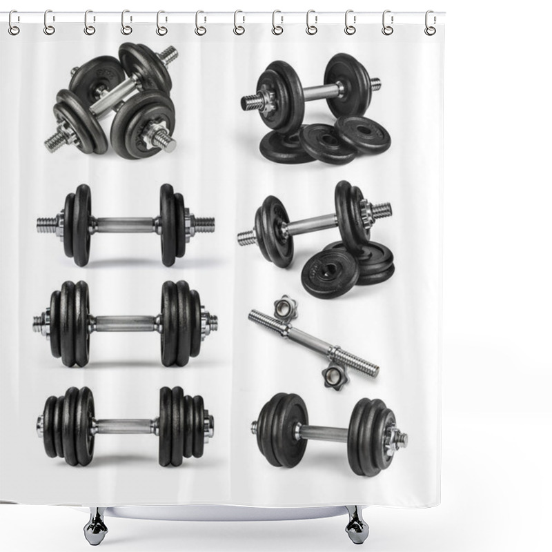 Personality  Dumbbells Shower Curtains