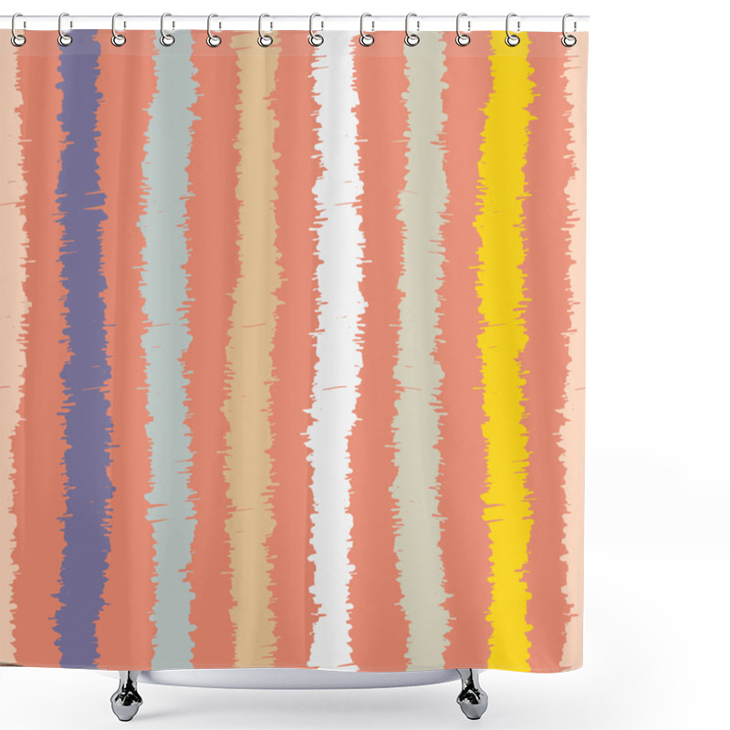 Personality  Sketchy Stripes Seamless Pattern Shower Curtains