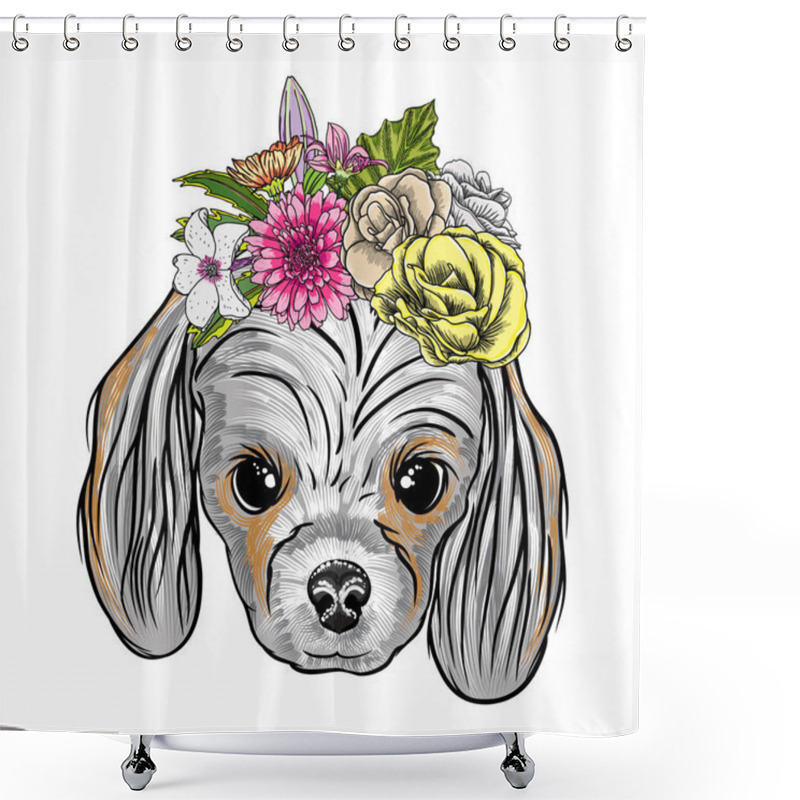 Personality  Cocker Spanie Puppy Illustration Shower Curtains