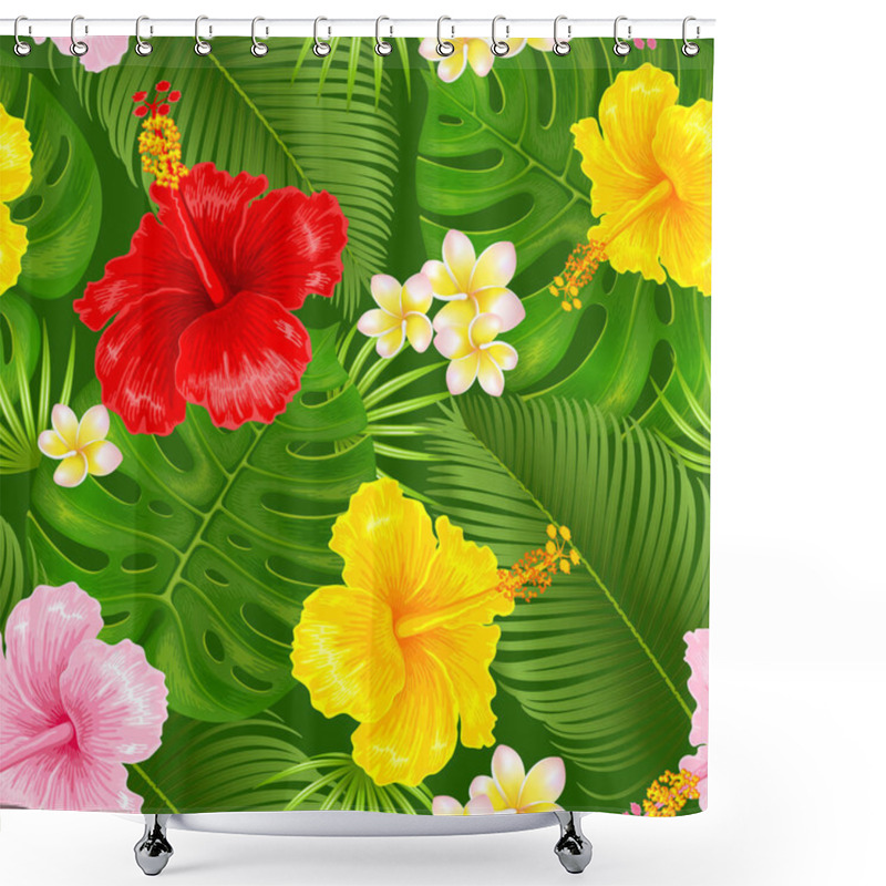 Personality  Summer Tropical Frame Design Shower Curtains