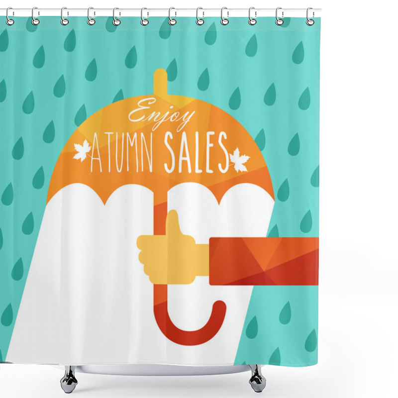 Personality  Illustration Enjoy Autumn Sale Shower Curtains