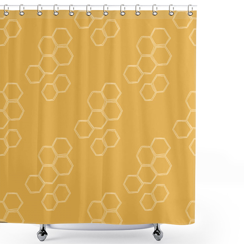 Personality  Honey Meadows Seamless Vector Pattern. Shower Curtains