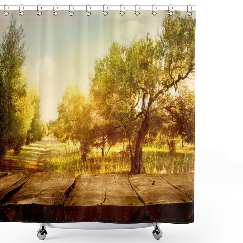 Personality  Olive Orchard Shower Curtains