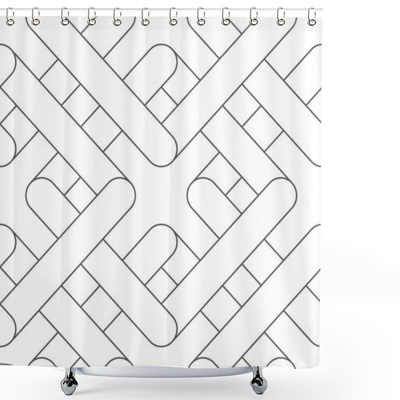 Personality  Geometric Abstract Background Shower Curtains