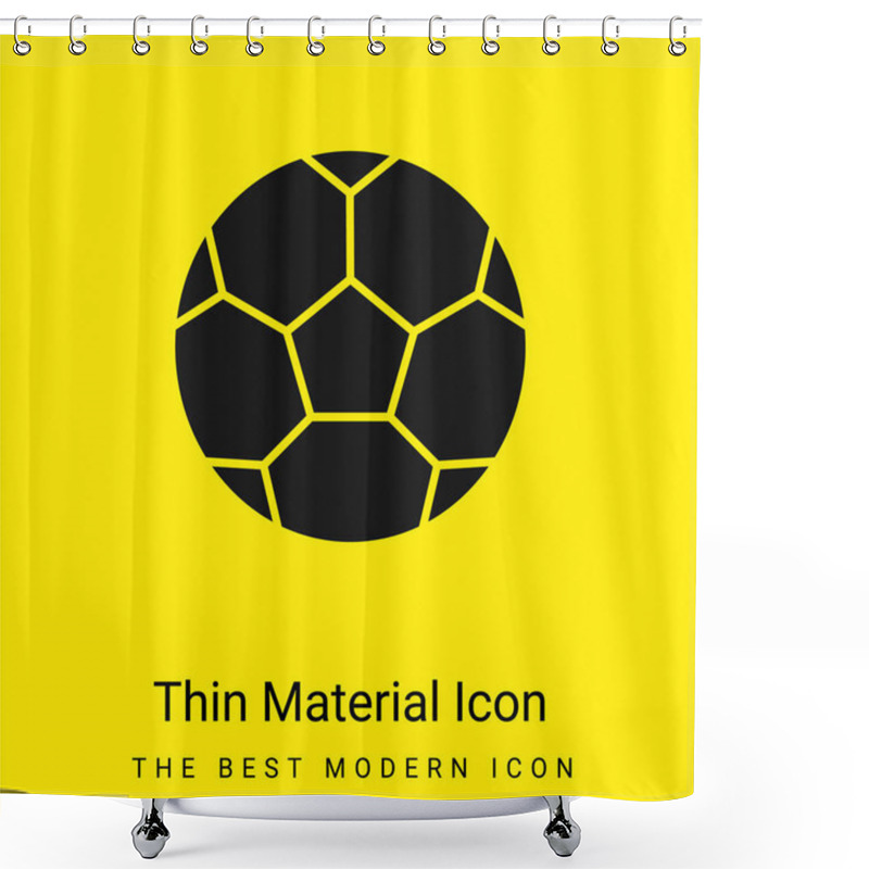 Personality  Ball Minimal Bright Yellow Material Icon Shower Curtains