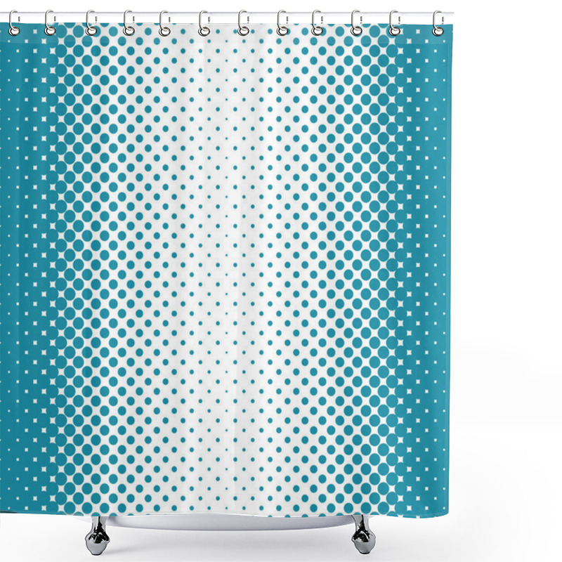 Personality   Circles Halftone Seamless Geometric Gradient Blue  Pattern Shower Curtains