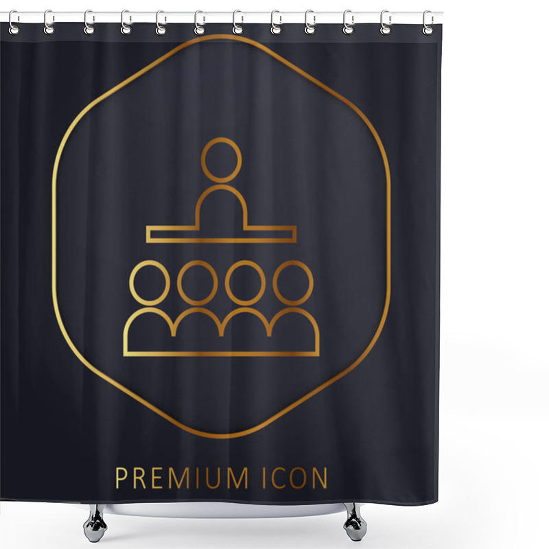 Personality  Audience Golden Line Premium Logo Or Icon Shower Curtains