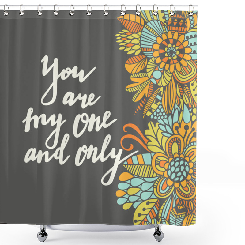 Personality  Romantic Flowers Card Shower Curtains