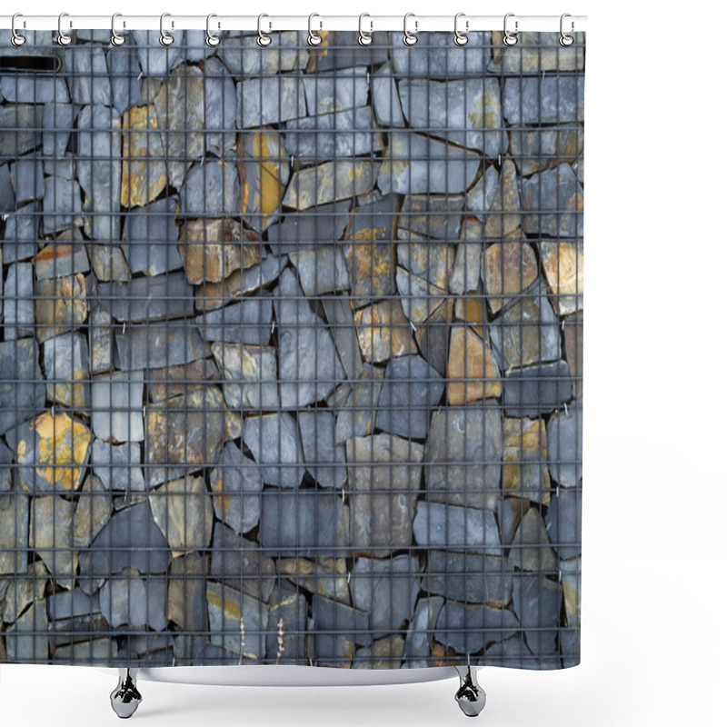 Personality  Gabion  Wall Texture Shower Curtains