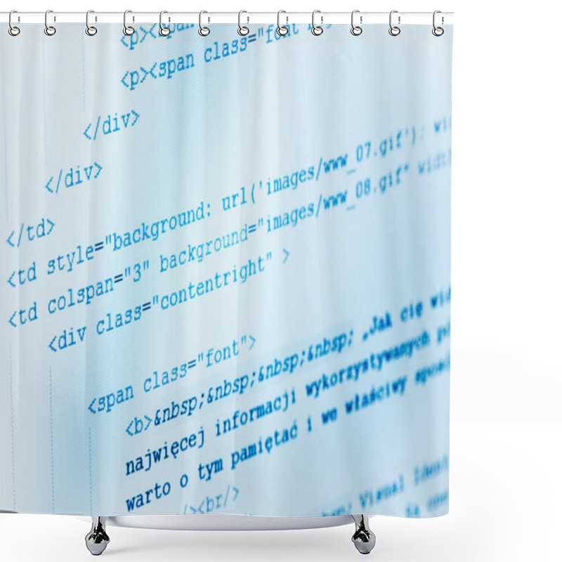 Personality  HTML Web Code Shower Curtains