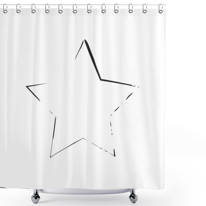 Personality  Star Patriot Symbol Grunge Vector Shape Shower Curtains