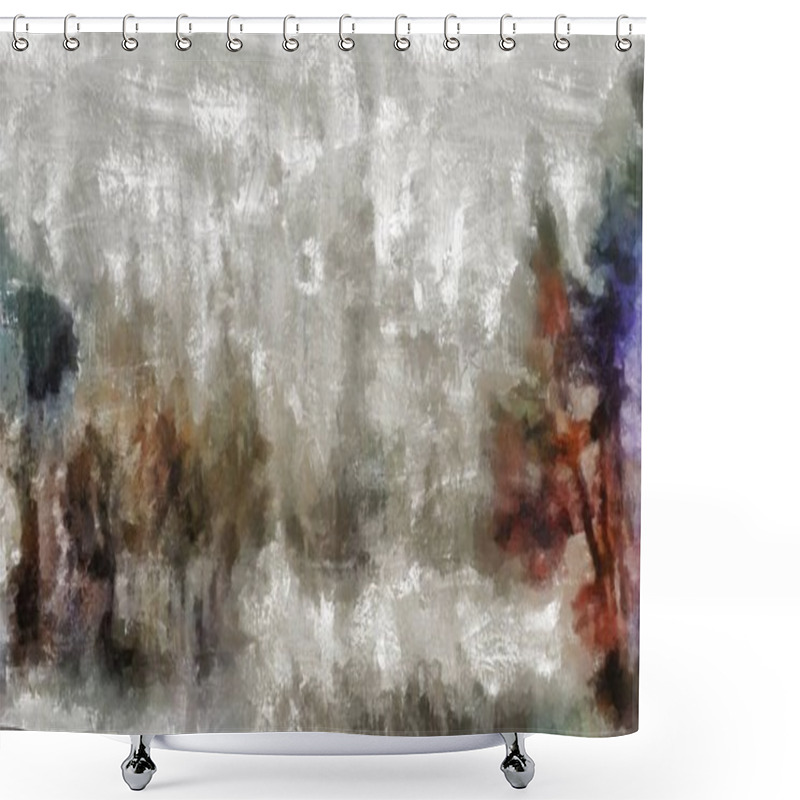 Personality  Hazy Forest Abstract. 3D Rendering Shower Curtains