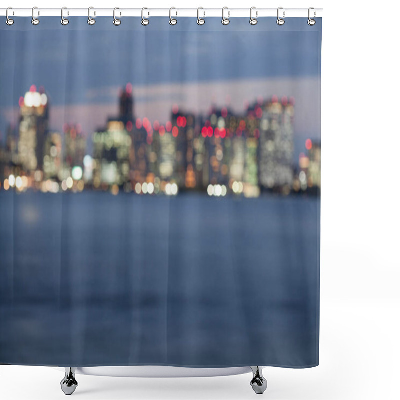 Personality  Abstract Blur City Lights Bokeh Background     Shower Curtains