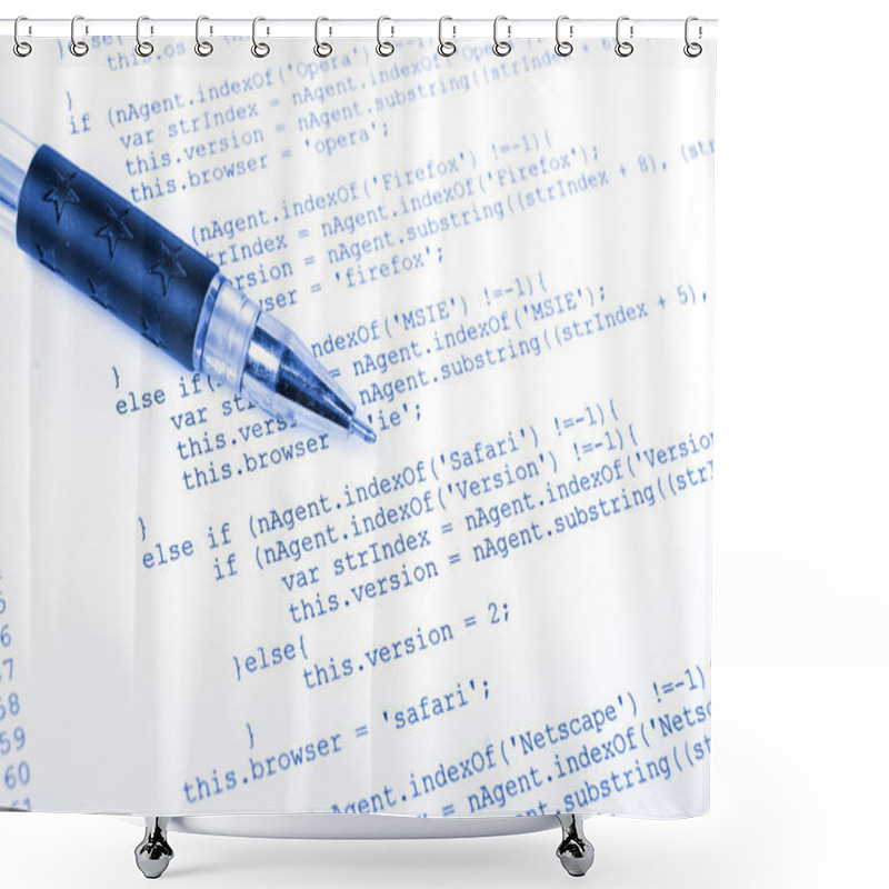 Personality  Html And Pen Shower Curtains