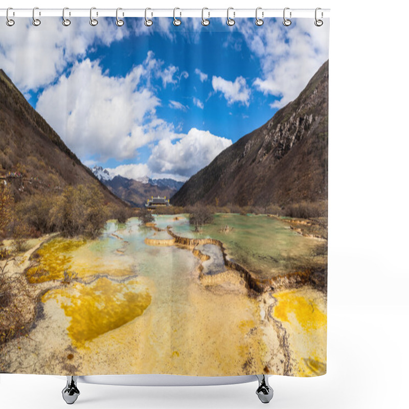 Personality  Huanglong National Park In Sichuan China Shower Curtains