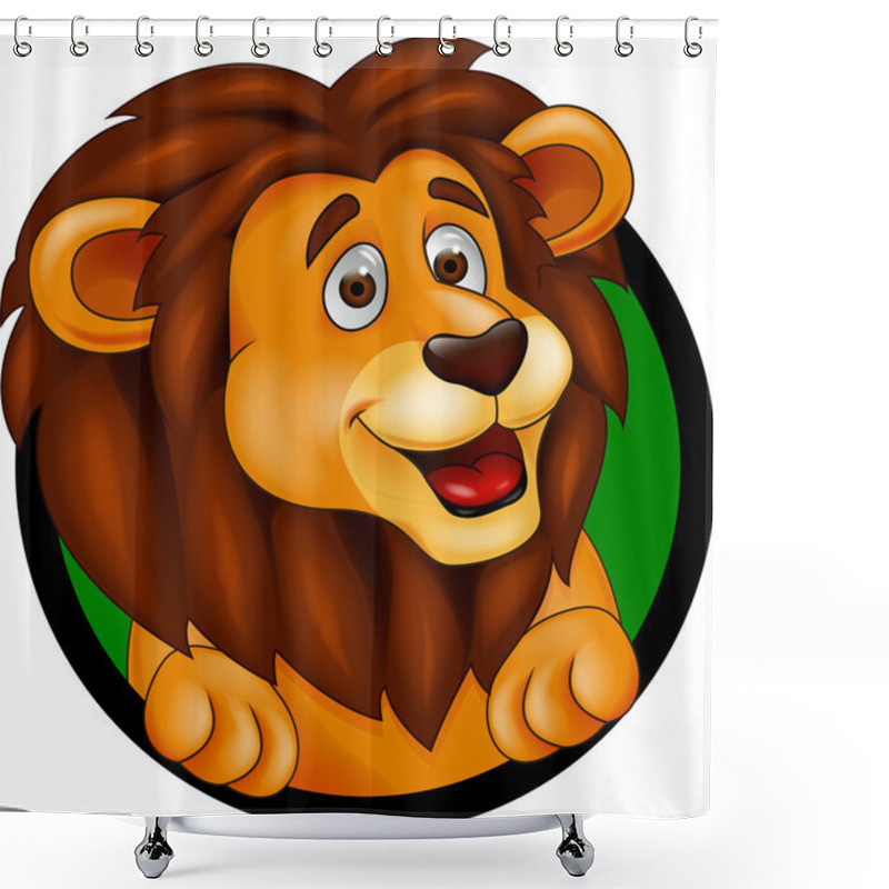 Personality  Lion Cartoon Shower Curtains