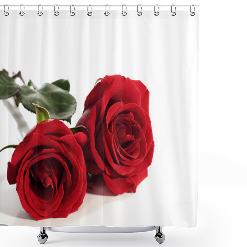 Personality  Two Red Roses Shower Curtains