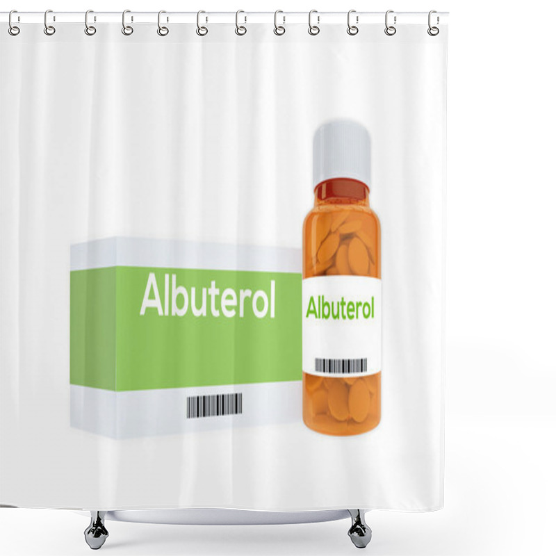 Personality  Albuterol Concept Illustration Shower Curtains