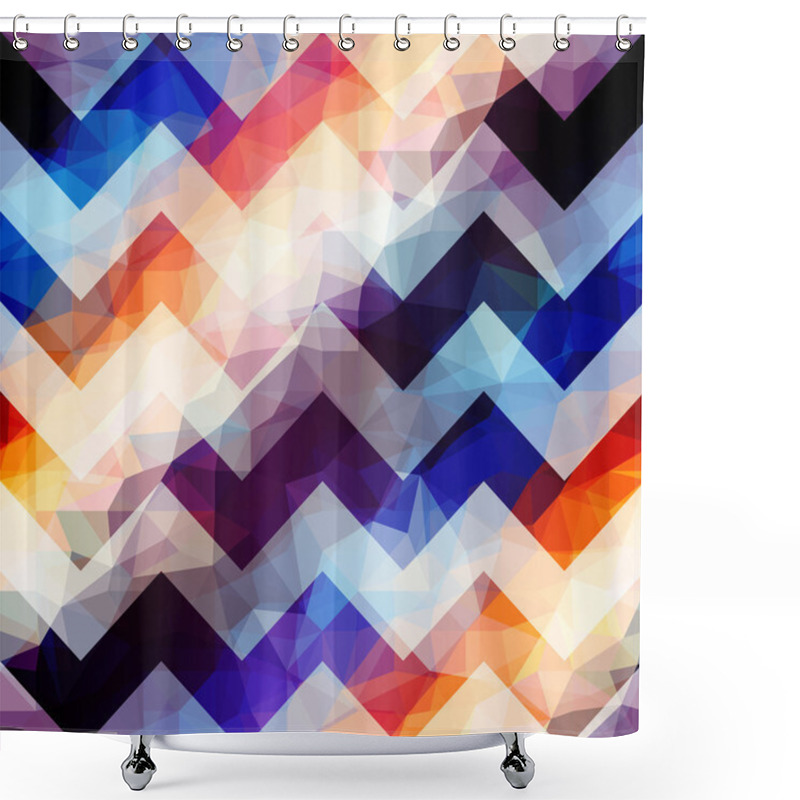 Personality  Geometric Chevron Pattern. Shower Curtains