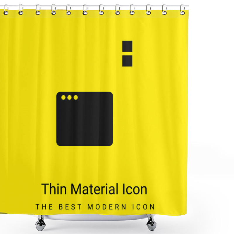 Personality  Application Window Minimal Bright Yellow Material Icon Shower Curtains