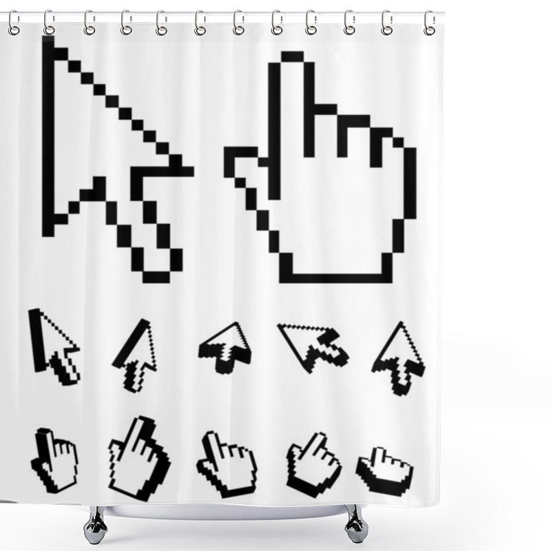 Personality  Mouse Pointer Design Shower Curtains