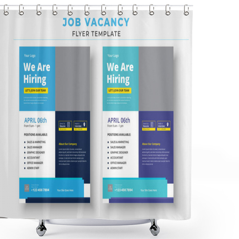 Personality  Job Vacancy Flyer Template Shower Curtains