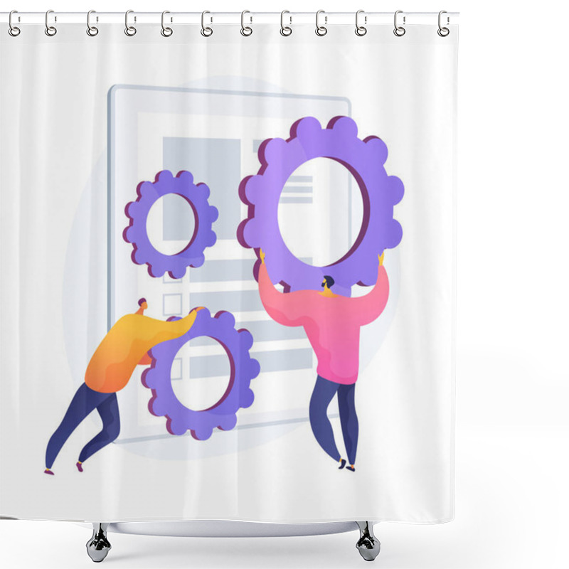 Personality  Program Settings Vector Concept Metaphor Shower Curtains