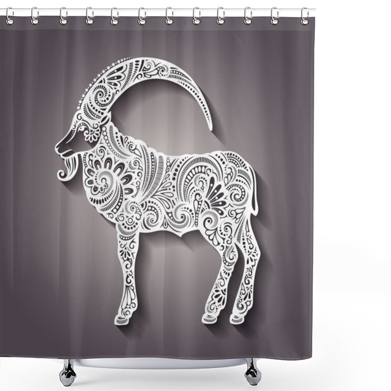 Personality  Patterned Goat Shower Curtains