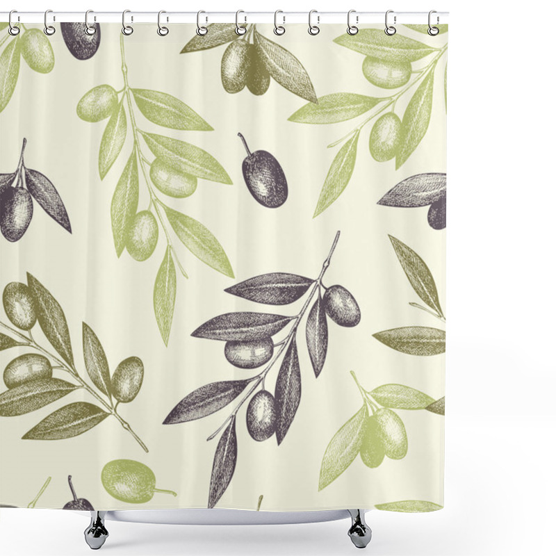 Personality  Olive Tree Twigs Shower Curtains