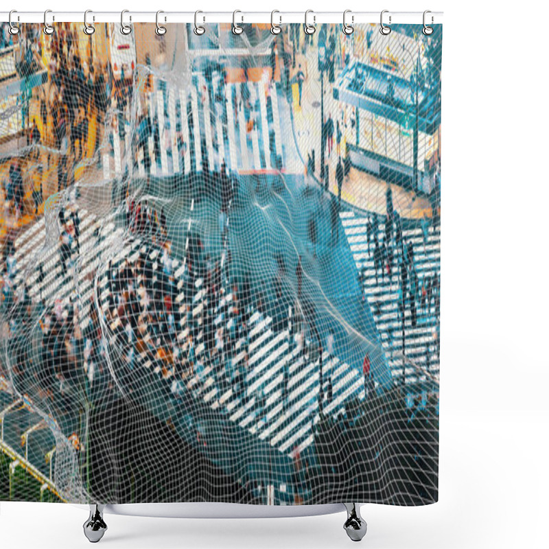 Personality  Network Technology Cityscape Concept Shower Curtains