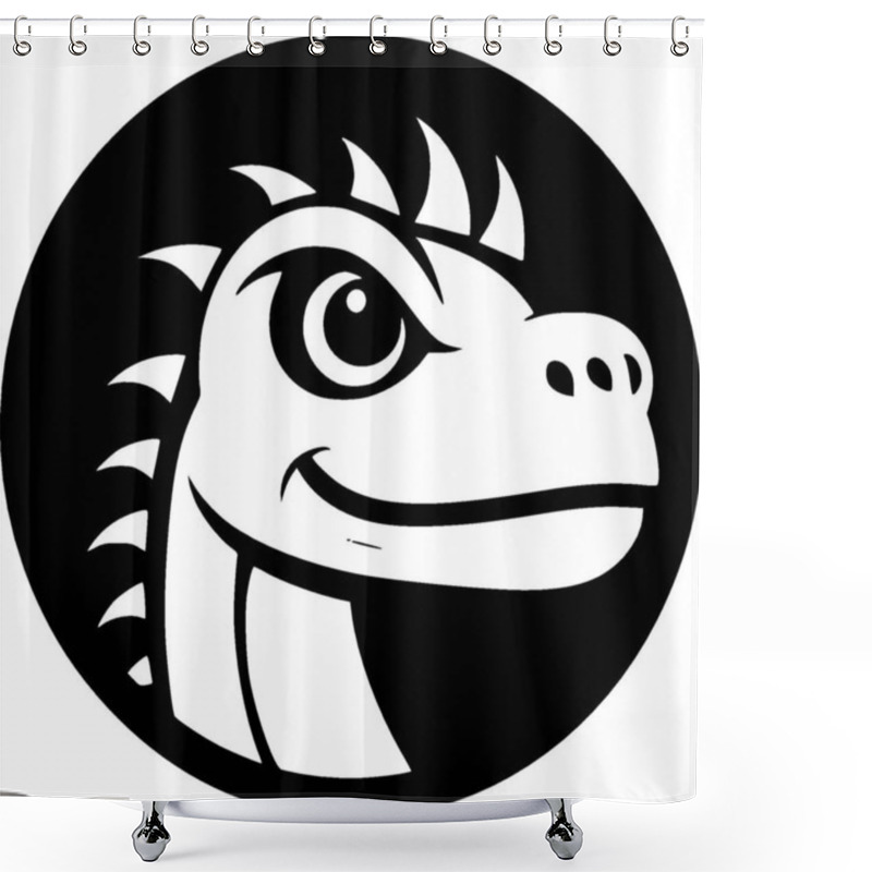 Personality  Dino - High Quality Vector Logo - Vector Illustration Ideal For T-shirt Graphic Shower Curtains