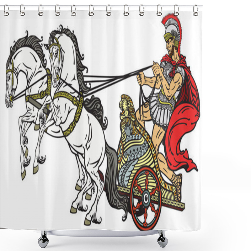 Personality  Roman War Chariot Shower Curtains