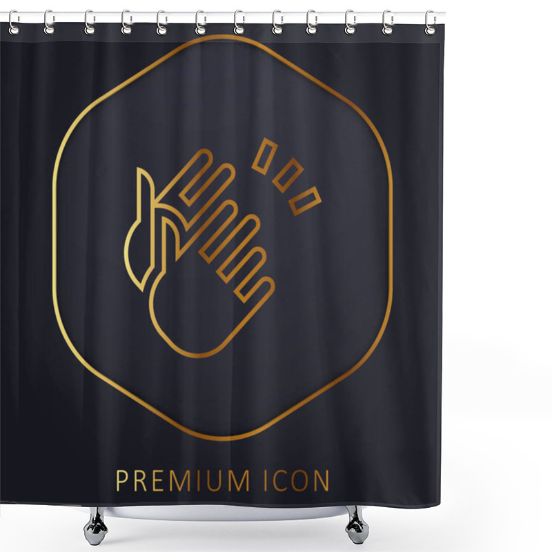 Personality  Applause Golden Line Premium Logo Or Icon Shower Curtains