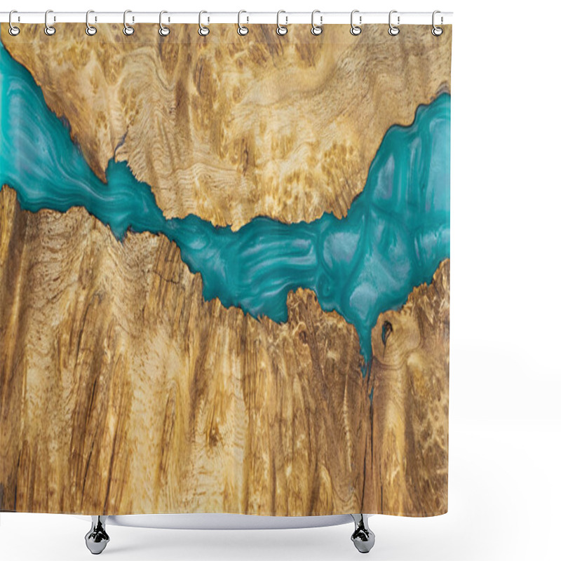 Personality  Casting Epoxy Resin Stabilizing Burl Leza  Salao Wood Abstract Art Isolated Background For Blanks Shower Curtains