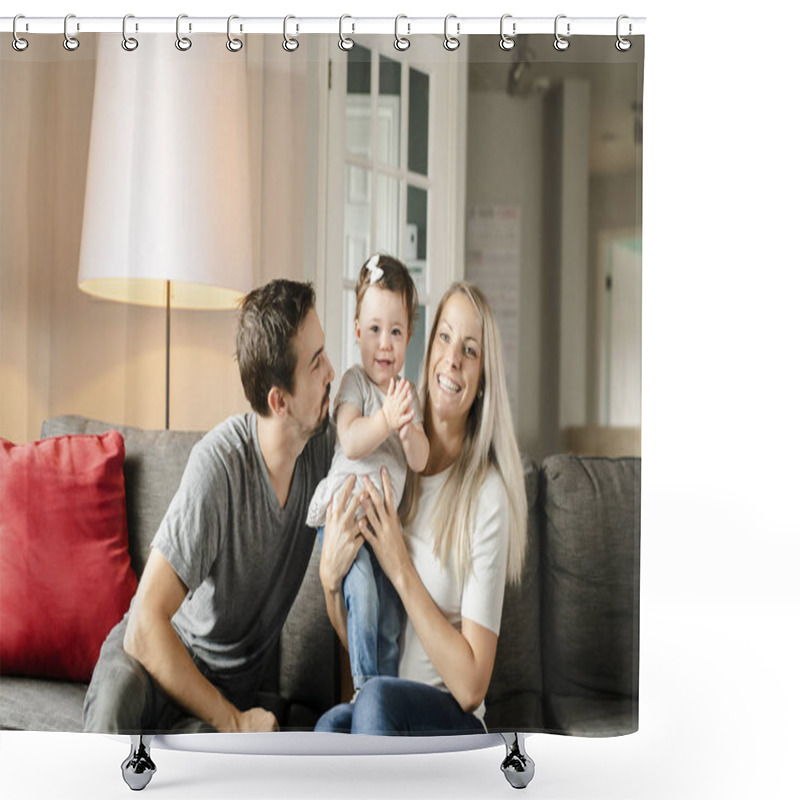 Personality  Family Mother, Father, Child Daughter At Home Shower Curtains