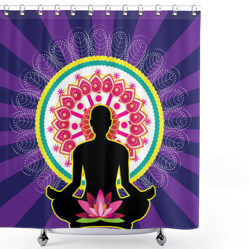 Personality  Yoga Icon Shower Curtains