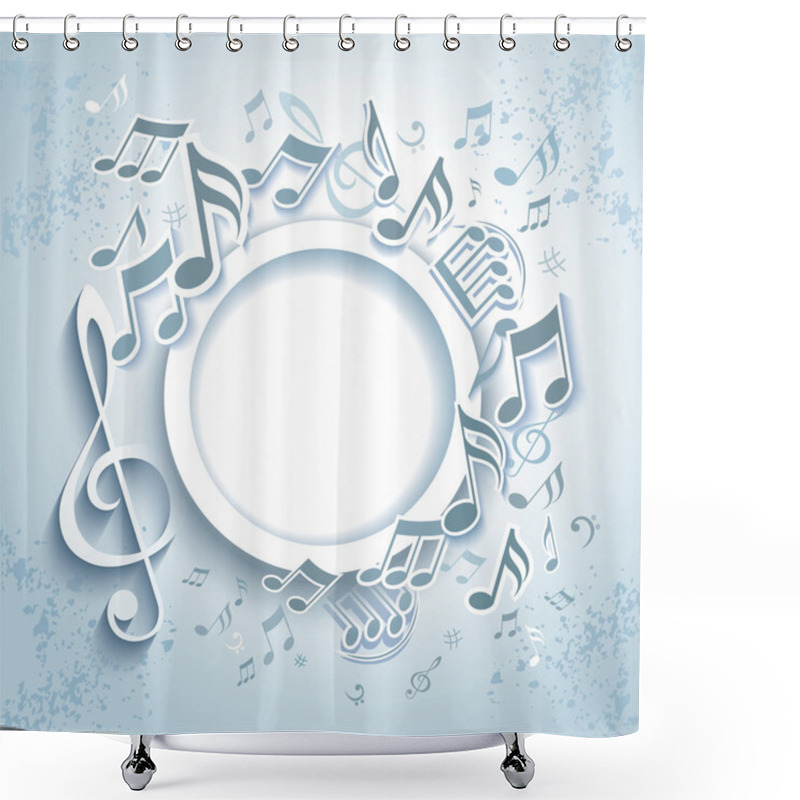 Personality  Abstract Music Frame. Shower Curtains