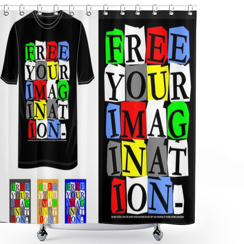 Personality  T Shirt Vector Shower Curtains