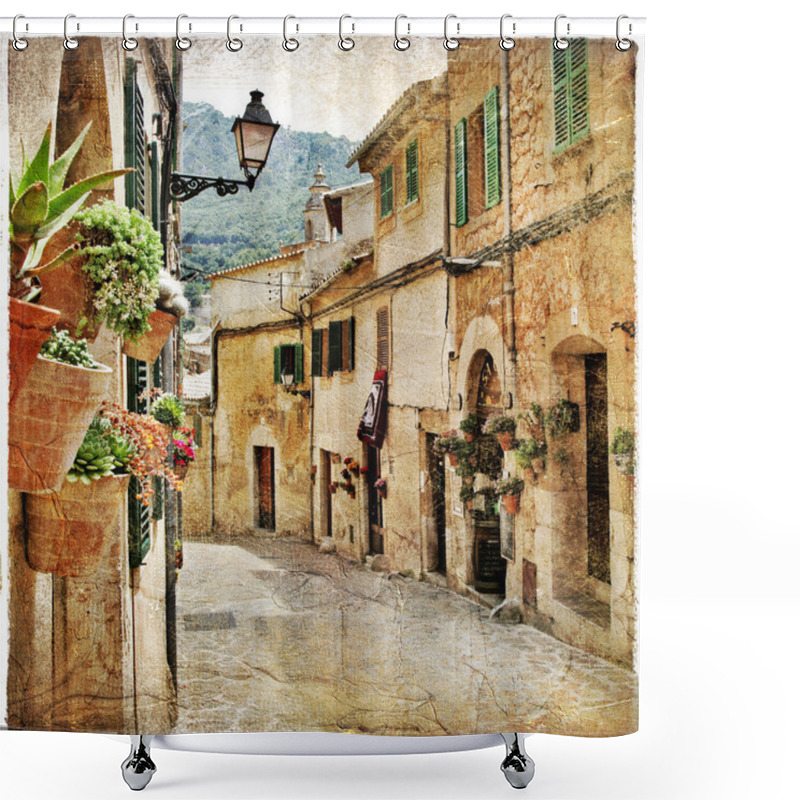 Personality  Charming Streets Of Old Mediterranean Towns Shower Curtains