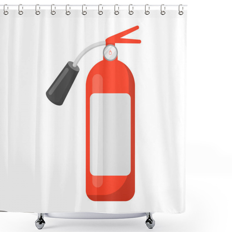 Personality  Fire Extinguisher Icon Cartoon. Single Silhouette Fire Equipment Icon From The Big Fire Department Set - Stock Vecto - Stock Vecto - Stock Vecto - Stock Vector Shower Curtains