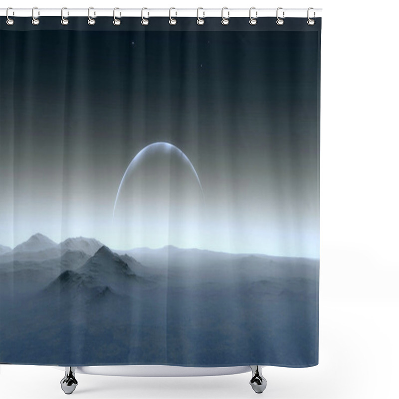 Personality  Space Landscape Shower Curtains