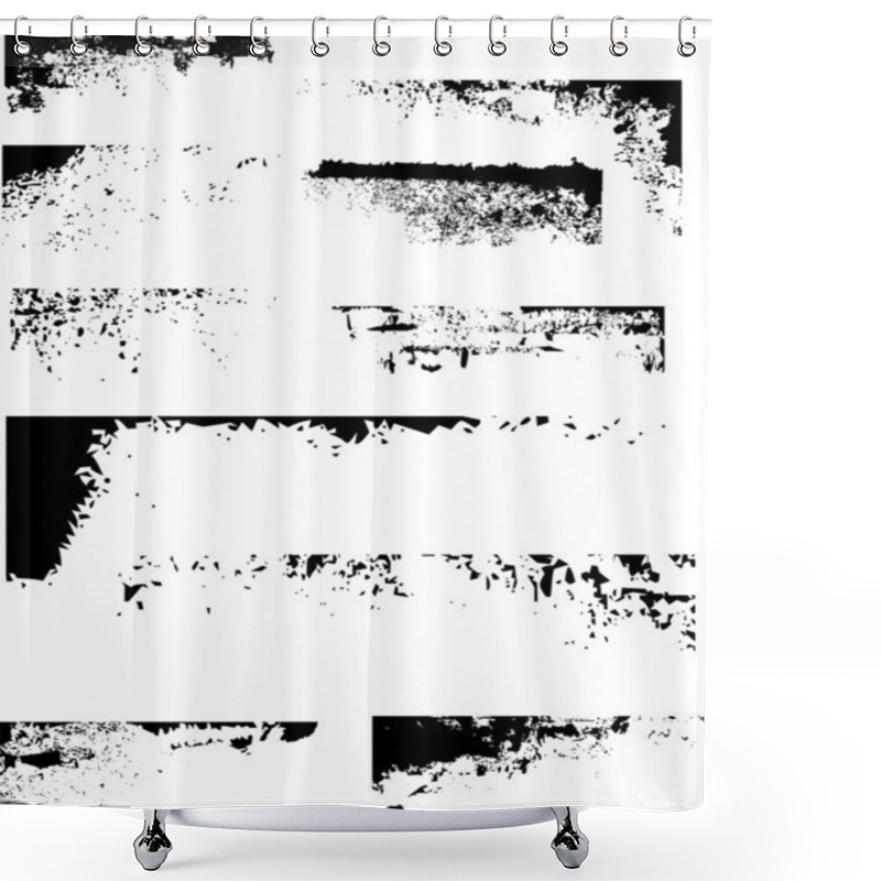 Personality  Grunge Border Shower Curtains